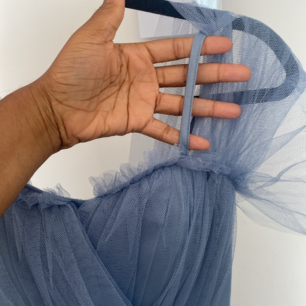 Formal Light Blue Tulle Dress - Size S - Picture 12 of 12